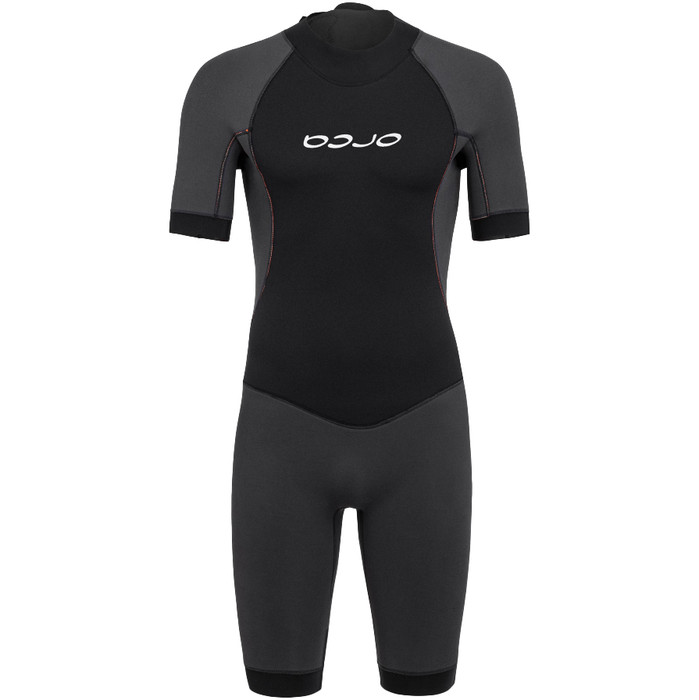 2024 Orca Hombres Vitalis Back Zip Open Water Swim Shorty Neopreno NN2Y0 - Black